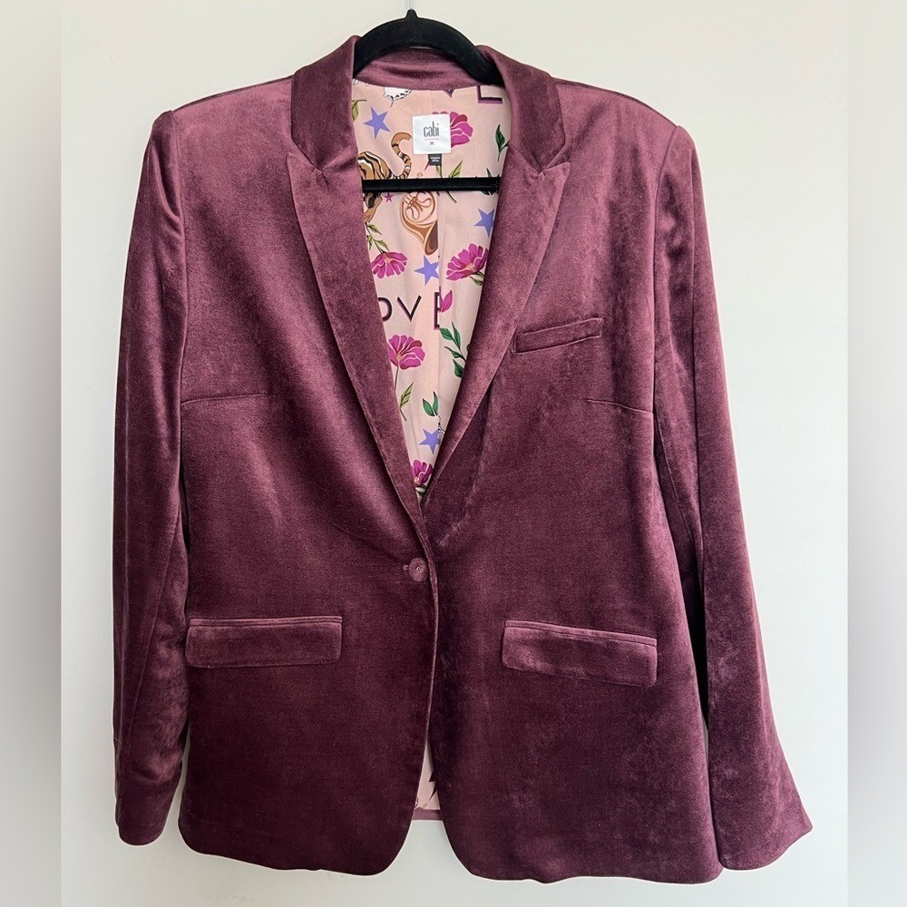Cabi Vineyard Williams Jacket Blazer MEDIUM FALL 2023 #4491 Velvet Thrive Size M